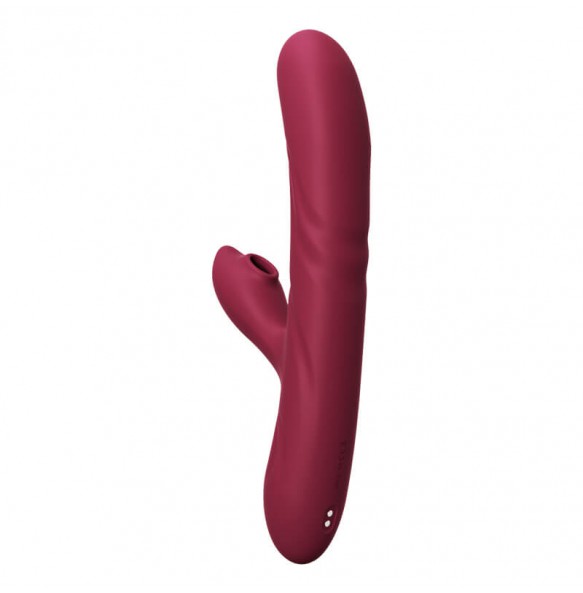 MizzZee - Touchscreen Heating Suction Retractable Wand Vibrator (Chargeable - Red)